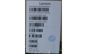 Lenovo 5CB1P74358 Tastatur inkl. Topcase ASM_UK H 83KX FP CB