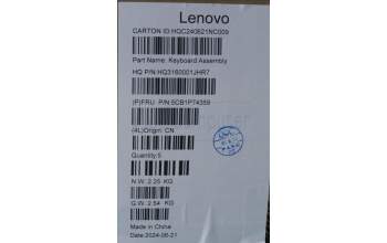 Lenovo 5CB1P74359 C-Cover with keyboard,Italian,Cosmic Blue,FingerPrint