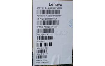 Lenovo 5CB1P74363 Tastatur inkl. Topcase ASM_POR H 83KX FP CB
