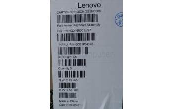 Lenovo 5CB1P74370 C-Cover with keyboard,German,Cosmic Blue,FingerPrint