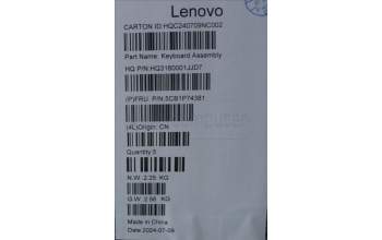 Lenovo 5CB1P74381 Tastatur inkl. Topcase schweiz H 83KX FP CB