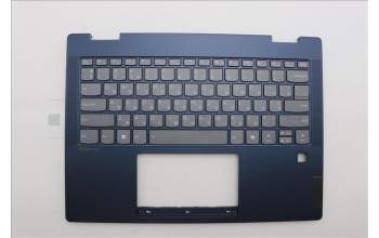 Lenovo 5CB1P74386 C-Cover with keyboard, Ukraine, Cosmic Blue, FingerPrint, US