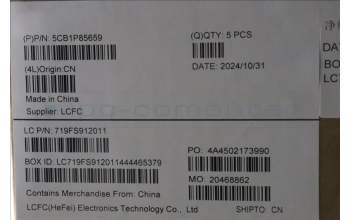 Lenovo 5CB1P85659 C-Cover with keyboard, Bulgarian, TouchPad, UK