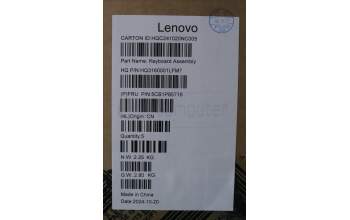 Lenovo 5CB1P85716 C-Cover with keyboard, Spanish LA, Luna Grey, FingerPrint, UK
