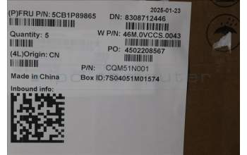 Lenovo 5CB1P89865 C-Cover with keyboard, Hebrew, Polar Blue, Backlight, US