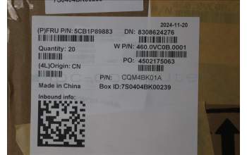 Lenovo 5CB1P89883 LCD Cover, 83J3, Cloud Grey