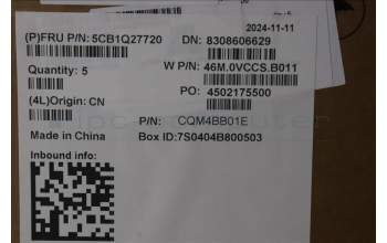 Lenovo 5CB1Q27720 Upper Case ASM_GER W83J3 CG BL