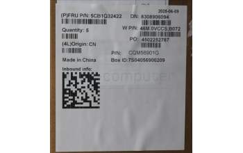 Lenovo 5CB1Q32422 C-Cover with keyboard, Greek, Storm Grey, Backlight, US