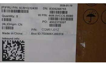 Lenovo 5CB1Q32430 C-Cover with keyboard, Nordic, Storm Grey, Backlight, UK