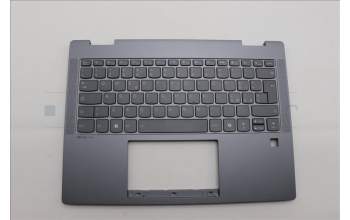 Lenovo 5CB1Q43228 C-Cover with keyboard, Italian, Luna Grey, Fingerprint, UK