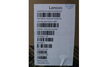 Lenovo 5CB1Q43229 C-Cover with keyboard, Spanish, Luna Grey, Fingerprint, UK