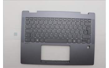Lenovo 5CB1Q43252 C-Cover with keyboard, Czech Slovakian, Luna Grey, Fingerprint, UK