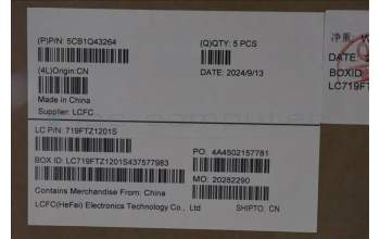 Lenovo 5CB1Q43264 Tastatur inkl. Topcase ASM_ENG L 83LKLG BL