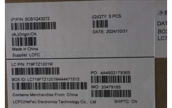 Lenovo 5CB1Q43272 C-Cover with keyboard, Greek, Luna Grey, Backlight, US