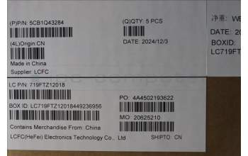 Lenovo 5CB1Q43284 C-Cover with keyboard, Spanish, Luna Grey, Backlight, UK