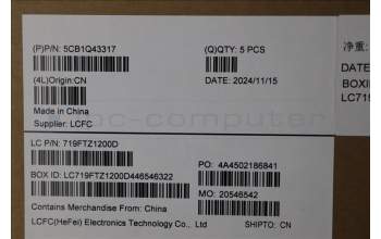 Lenovo 5CB1Q43317 C-Cover with keyboard, French Arabic, Luna Grey, Non-Backlight, UK