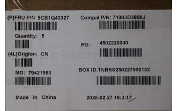 Lenovo 5CB1Q43327 C-Cover with AI keyboard, Greek, Cloud Grey, Backlight, Fingerprint, US