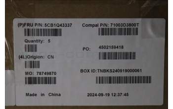 Lenovo 5CB1Q43337 C-Cover with AI keyboard, Italian, Cloud Grey, Backlight, Fingerprint, UK