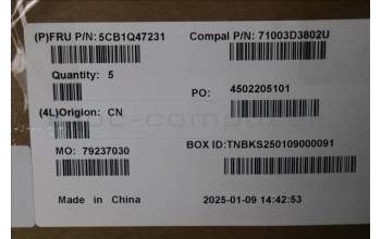 Lenovo 5CB1Q47231 C-Cover with AI keyboard, Belgian, Cloud Grey, Non-Backlight, Fingerprint, UK