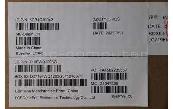 Lenovo 5CB1Q60042 C-Cover with keyboard, Czech Slovakian, Cosmic Blue, Backlight, UK