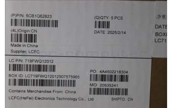 Lenovo 5CB1Q62823 C-Cover with keyboard, French, Luna Grey, Non-Backlight, US