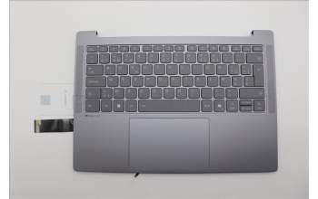 Lenovo 5CB1Q64055 C-Cover with keyboard, Belgian, Luna Grey, Backlight, UK