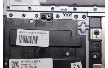 Lenovo 5CB1Q64058 C-Cover with keyboard, Czech Slovakian, Luna Grey, Backlight, UK