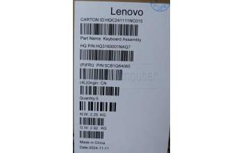 Lenovo 5CB1Q64065 C-Cover with keyboard, Greek, Luna Grey, Backlight, US