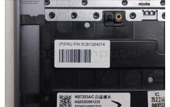 Lenovo 5CB1Q64074 C-Cover with keyboard, Portuguese, Luna Grey, Backlight, UK