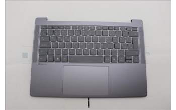 Lenovo 5CB1Q64076 C-Cover with keyboard, Slovenian, Luna Grey, Backlight, UK