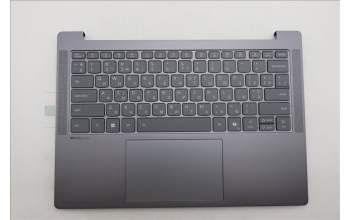 Lenovo 5CB1Q64083 C-Cover with keyboard, Ukraine, Luna Grey, Backlight, US