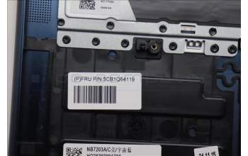 Lenovo 5CB1Q64119 C-Cover with keyboard, English, Cosmic Blue, Backlight, US