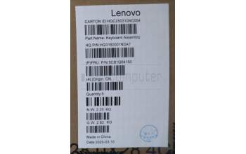 Lenovo 5CB1Q64150 C-Cover with keyboard, US English Euro, Cosmic Blue, Non-Backlight, US