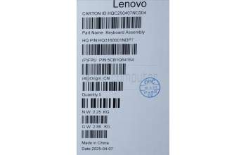 Lenovo 5CB1Q64164 C-Cover with keyboard, Portuguese, Cosmic Blue, Non-Backlight, UK