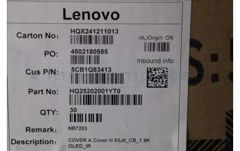 Lenovo 5CB1Q83413 A-Cover, 83J0, Cosmic Blue, 1.9K_OLED_IR