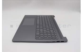 Lenovo 5CB1R07757 C-Cover with keyboard, UK English, Luna Grey, Backlight, 3CELL, UK