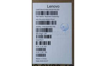 Lenovo 5CB1R07782 C-Cover with keyboard, Spanish, Luna Grey, Non-Backlight, 3CELL, UK