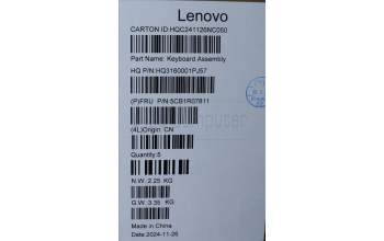 Lenovo 5CB1R07811 C-Cover with keyboard, Slovenian, Luna Grey, Backlight, 4CELL, UK