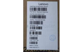 Lenovo 5CB1R07936 C-Cover with keyboard, US English Euro, Luna Grey, Non-Backlight, 4CELL, US