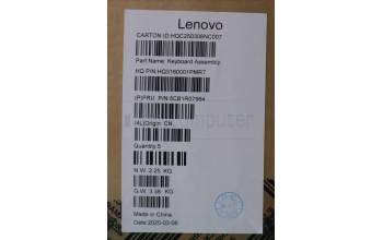 Lenovo 5CB1R07964 C-Cover with keyboard, Czech Slovakian, Cosmic Blue, Backlight, 3CELL, UK