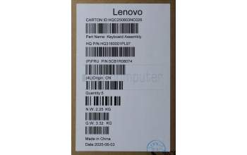 Lenovo 5CB1R08074 C-Cover with keyboard, Switzerland, Cosmic Blue, Non-Backlight, 4CELL, UK