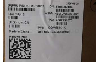 Lenovo 5CB1R08663 C-Cover with keyboard, US English Euro, Arctic Grey, Non-Backlight, H-series, US