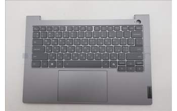 Lenovo 5CB1R08687 C-Cover with keyboard, Ukraine, Arctic Grey, Backlight, H-series, US