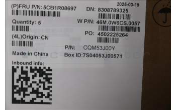 Lenovo 5CB1R08697 C-Cover with keyboard, Greek, Arctic Grey, Backlight, H-series, US