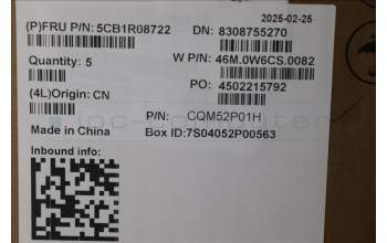 Lenovo 5CB1R08722 C-Cover with keyboard, French, Arctic Grey, Non-Backlight, U-series, US