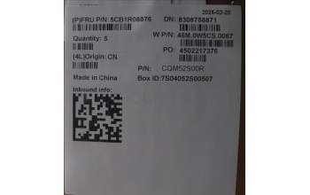 Lenovo 5CB1R08876 C-Cover with keyboard, UK English, Arctic Grey, Backlight, H-series, UK