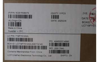 Lenovo 5CB1R08979 C-Cover with keyboard, Slovenian, Cosmic Blue, Backlight, UK