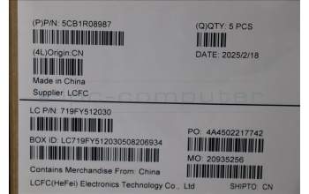 Lenovo 5CB1R08987 C-Cover with keyboard, Arabic, Luna Grey, Backlight, US