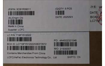 Lenovo 5CB1R09011 C-Cover with keyboard, Switzerland, Luna Grey, Backlight, UK