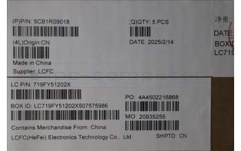 Lenovo 5CB1R09018 C-Cover with keyboard, Bulgarian, Cosmic Blue, Non-Backlight, UK